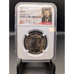 2018 P Kennedy Half Dollar NGC MS66 Slabbed Modern Coin High Grade